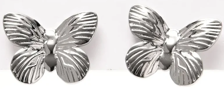 Aros de acero quirurgico mariposa labrada 19mm